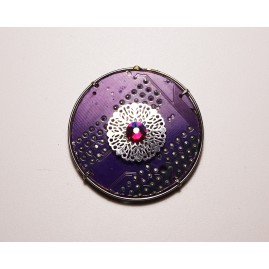Mystique 12034 - bijou fantaisie pendentif - circuit imprimé violet