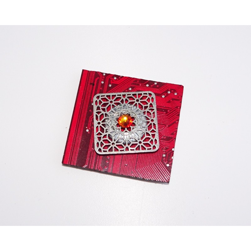 broche aimantée rouge broche aimantée rouge