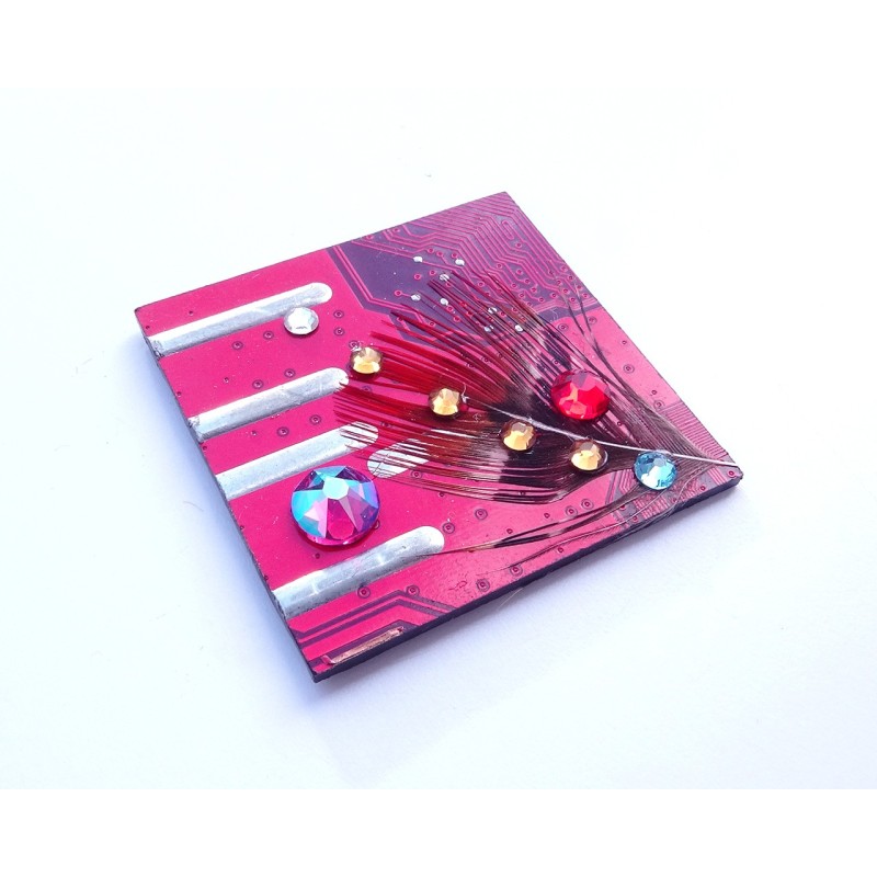bijou broche aimanté rouge bijou broche aimanté rouge